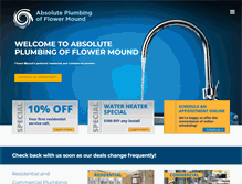 Tablet Screenshot of absoluteplumbingonline.com